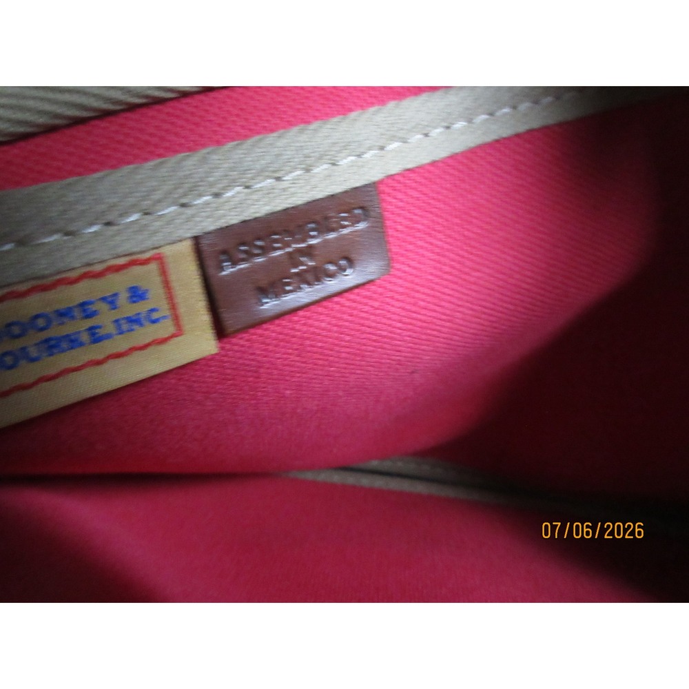 Dooney & Bourke Pebble Grain Leather Tote Bag Black Tan Tassel Satchel Crossbody - Picture 7 of 9